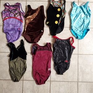 Lot of gymnastics leotards